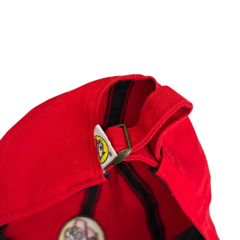 Buc-ee's Hat Adult Red Baseball Cap Hat Adjustable Emrboidered - Picture 4 of 8